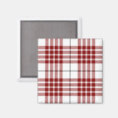 Aimant Buchanan tartan rouge blanc plaid (Recto/Verso)