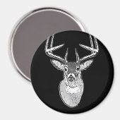 Aimant Buck Buck White Tail Deer classique (Recto/Verso)