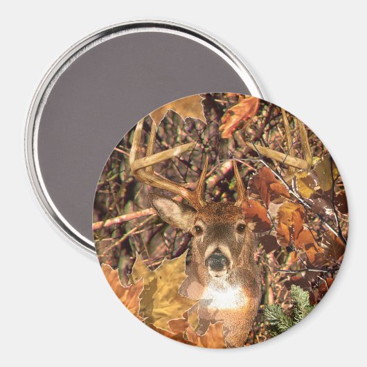 Aimant Buck in Camo White Tail Deer (Recto/Verso)