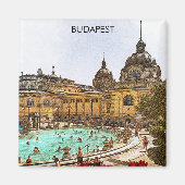 Aimant Budapest Hongrie Széchenyi Thermes (Devant)