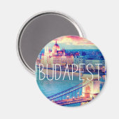 Aimant Budapest, vintage affiche (Recto/Verso)