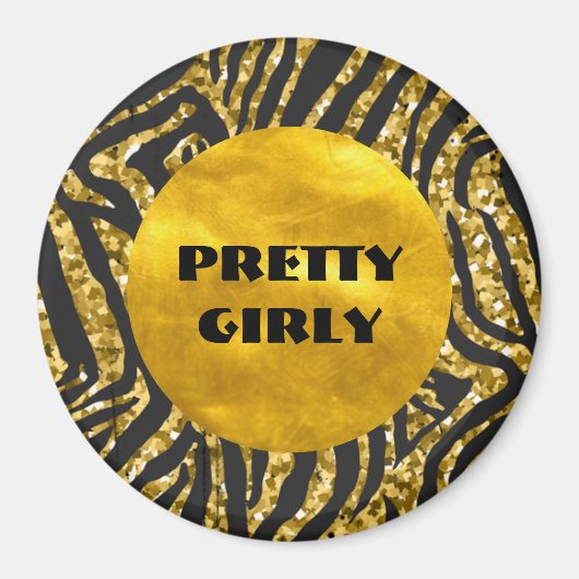 Aimant Budget Joli Faux Parties scintillant or Foil Glam (Devant)