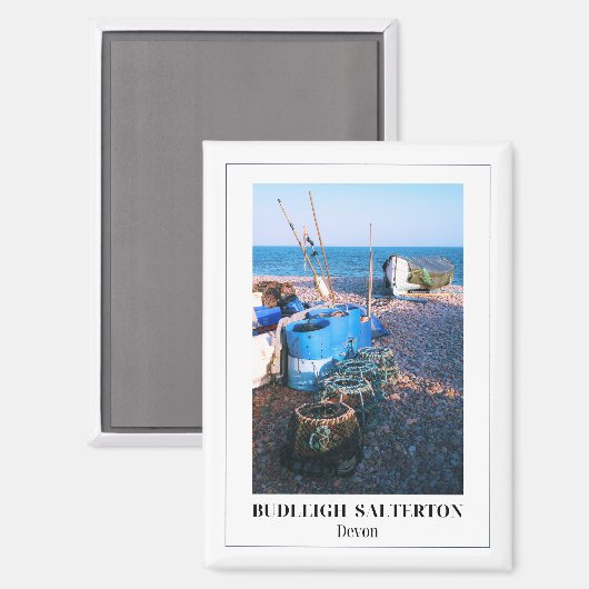 Aimant Budleigh Salterton, Devon, Angleterre (Recto/Verso)