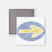 Aimant Buen Camino Word Art (Recto/Verso)