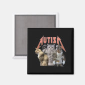 Aimant Buff Cats Autism meme (Recto/Verso)