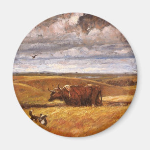 Aimant Buffalo Bones labourés par Harvey Thomas Dunn