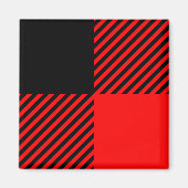 Aimant Buffalo Check Rouge et Noir Lumberjack Plaid Decor (Devant)