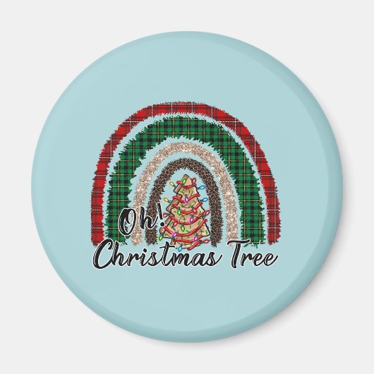 Aimant Buffalo Plaid & Empreinte de léopard Rainbow (2) (Devant)