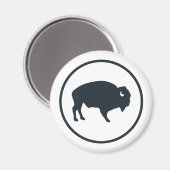 Aimant Buffle blanc extérieur magnétique rond (Recto/Verso)