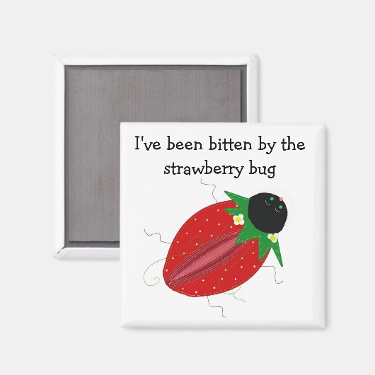 Aimant Bug de fraise sucrée (Recto/Verso)