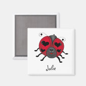 Aimant Buggies de jardin ・ Smiling Ladybug (Recto/Verso)