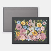 Aimant BUGS BUNNY™ Broderie Florale Graphique (Recto/Verso)