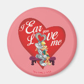 Aimant BUGS BUNNY™ & Lola Bunny - Je Sais Que Vous M'Aime (Devant)