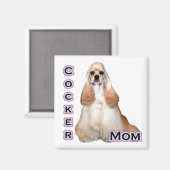 Aimant Buker Spaniel Maman; Cocker Spaniel Maman (Recto/Verso)