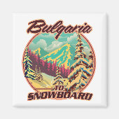 Aimant Bulgarie à snowboard (Devant)