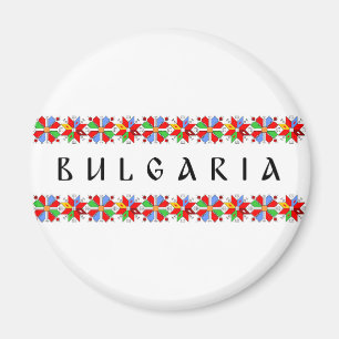 Aimant bulgarie symbole pays nom texte motif folklorique