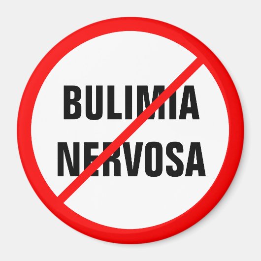 Aimant Bulimia nervosa Interdite ! (Devant)
