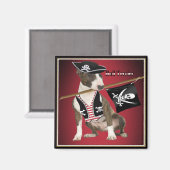 Aimant Bull Terrier Cadeaux Pirate (Recto/Verso)