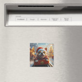 Aimant Bull Terrier Chien Noël (In Situ (Lave-vaisselle))