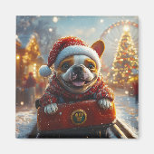 Aimant Bull Terrier Chien Noël (Devant)