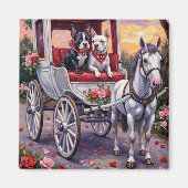 Aimant Bull Terrier Dog Valentine's Day (Devant)