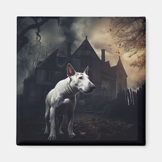 Aimant Bull Terrier Halloween Épouvantable (Devant)