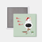 Aimant Bull Terrier Noël (Recto/Verso)