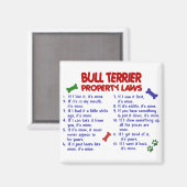 Aimant BULL TERRIER Propriété Lois 2 (Recto/Verso)
