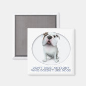 Aimant Bulldog (Anglais) Trust (Recto/Verso)