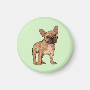 Aimant Bulldog français bringé graphique Pop Art