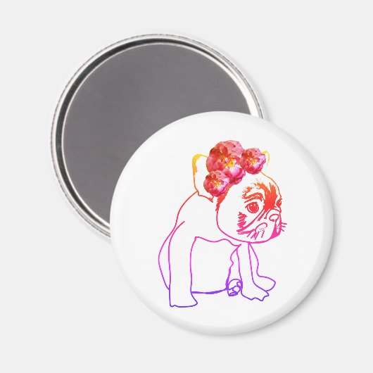 Aimant Bulldog Français Chien Chien Chien Chien Doux Magn (Recto/Verso)