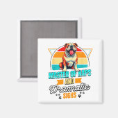 Aimant Bulldog Lover Funny Bulldog Retro  (Recto/Verso)