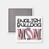 Aimant Bulldog MOM anglais (Recto/Verso)