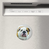 Aimant Bulldog Painting - Joli art original chien (In Situ (Lave-vaisselle))