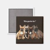 Aimant Bulldogen Qu'est-ce que tu regardes ? (Recto/Verso)