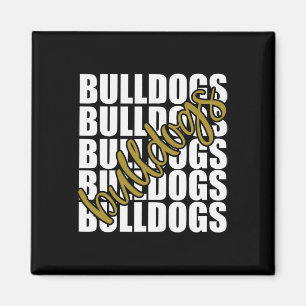 Aimant Bulldogs Gold School Sports Fan Team Spirit