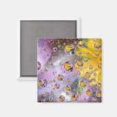 Aimant Bulles abstraites avec des fleurs. Crédit : Nancy (Recto/Verso)