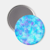 Aimant Bulles de Bokeh bleu et violet (Recto/Verso)