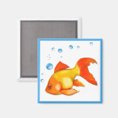 Aimant Bulles du poisson rouge (Recto/Verso)