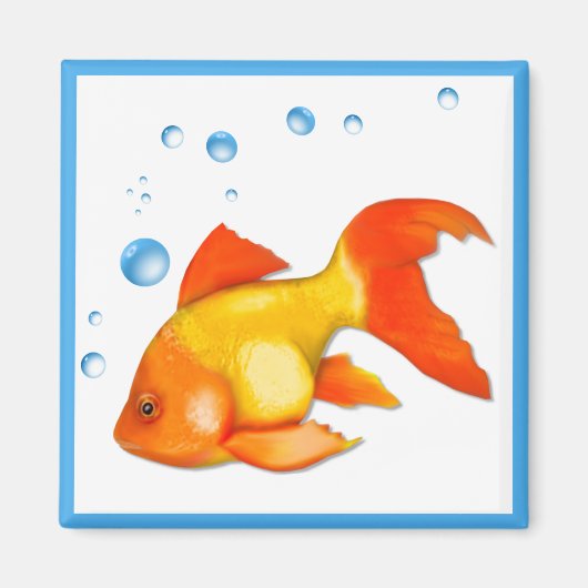 Aimant Bulles du poisson rouge (Devant)