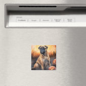 Aimant Bullmastiff d'Halloween avec la peur Citrouille (In Situ (Lave-vaisselle))
