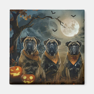 Aimant Bullmastiff Halloween Éffrayant