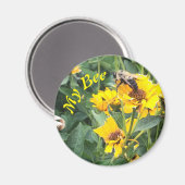 Aimant Bumblebee pollinise une fleur jaune (Recto/Verso)