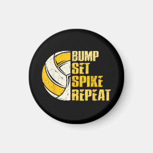Aimant Bump Set Spike Répéter Volleyball Funny