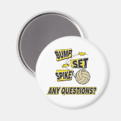 Aimant Bump Set Spike Volleyball cadeau (Recto/Verso)