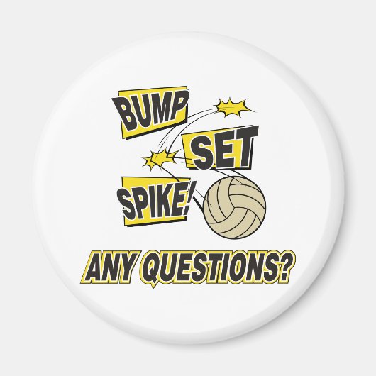 Aimant Bump Set Spike Volleyball cadeau (Devant)