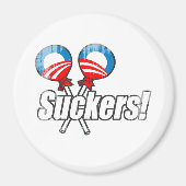 Aimant Bumpersticker anti-Obama - Suckers Faded.png (Devant)