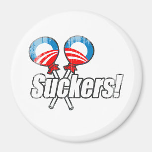 Aimant Bumpersticker anti-Obama - Suckers Faded.png
