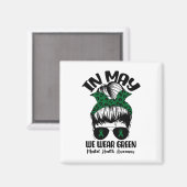 Aimant Bun En Mai Nous Portons Vert Santé Mentale Sensibi (Recto/Verso)