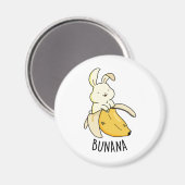 Aimant Bunana Drôle Lapin Dans Un Pun De Banane (Recto/Verso)